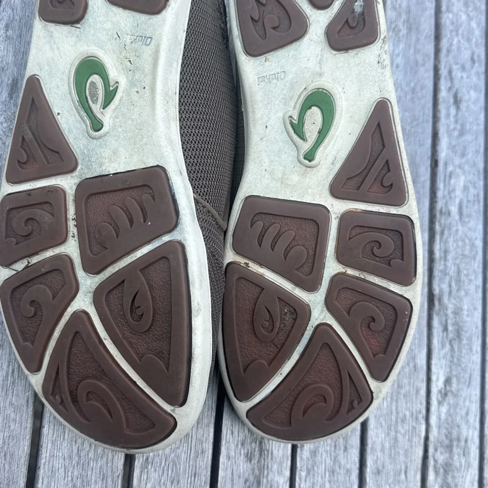Olukai Nohea Mesh Men's Casual Slip On Boat Shoes Sz 8 Brown Mustang 10188-13AP
